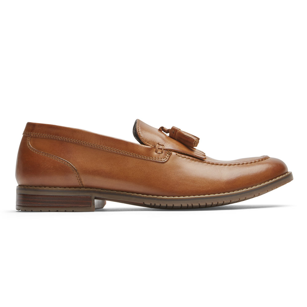 Rockport Mens Loafers Brown - Style Purpose 3 Tassel - UK 968-DLCMRX